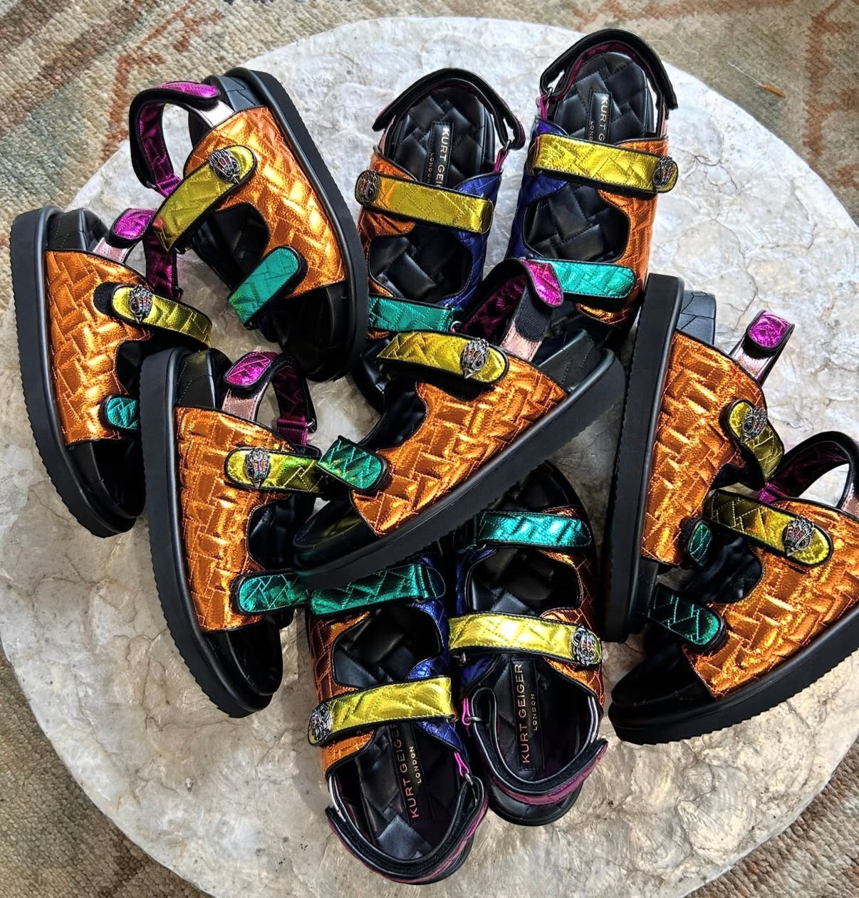 Kurt Geiger Multi-Color Platform Sandals