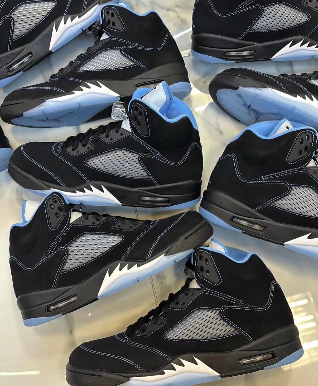 Air Jordan 5 Black University Blue